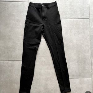 American Apparel S High Waisted Black Stretchy Pants